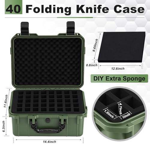 Image of 40 Folding Knife Case Waterproof Pocket Knife Holder