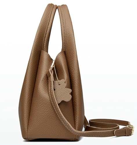 Women's Handbag Shoulder Bag Lychee Top Handle Purse with Detachable Leather Tote Strap 20253