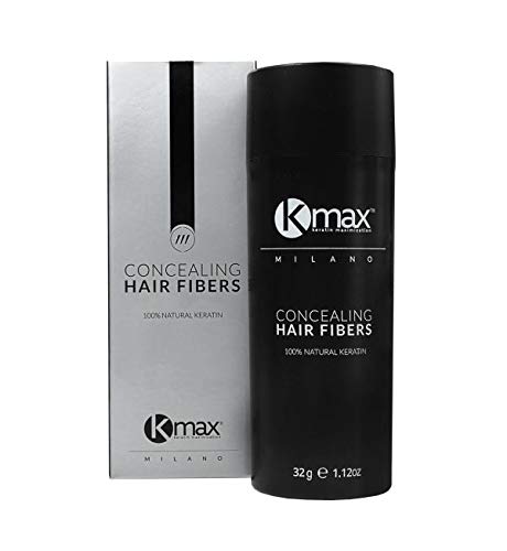 Fibre capillari anti diradamento pelo Kmaxu00a0u0096u00a0Concealing Hair Fibers, Rimedio para pérdida Cabellou00a0u0096u00a0Economy 27,5u00a0g gris oscuro