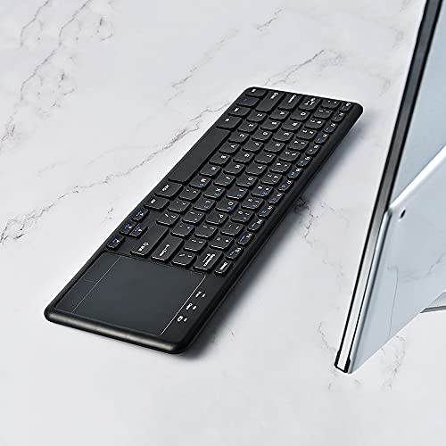 Teclado sem fio 2.4G com touchpad multifuncional Teclado portátil ultrafino de 78 teclas para Window