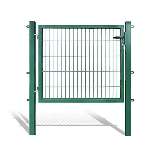 Koll Living Gartentore für Stabmattenzaun mit 120 cm Breite - Farbe und Höhe wählbar - inkl. Pfosten und Befestigungsmaterial (H 100 x B 120 cm, grün)