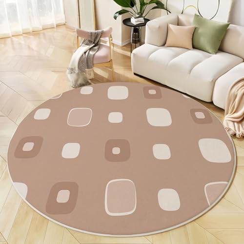 Tapis rond cube bohème fini les glissades avec cette moquette lavable douce - 2