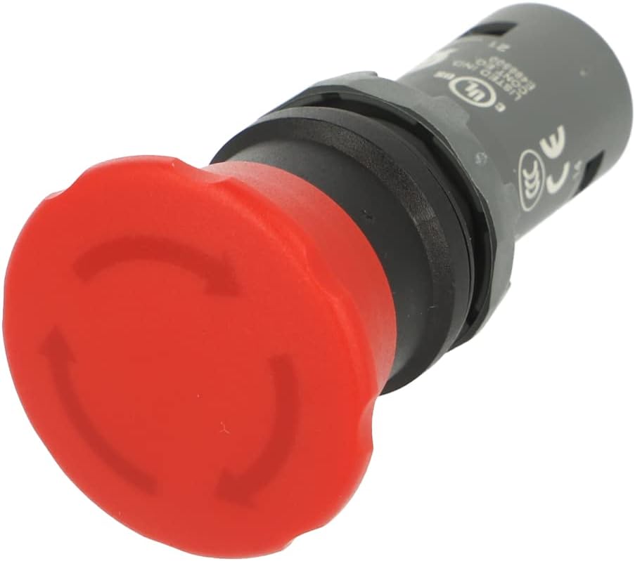 1SFA619550R1071 | CE4T-10R-11 | ABB COMPACT EMERGENCY STOP, TWIST RELEASE, MUSHROOM 40MM, RED, NON-ILLUMINATED, 1NO+1NCM