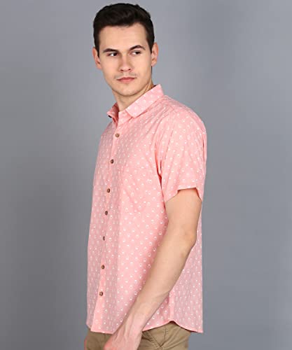 Image of BLOCKS OF INDIA Cotton Hand Block Print Half Sleeves Summer Shirt for Men