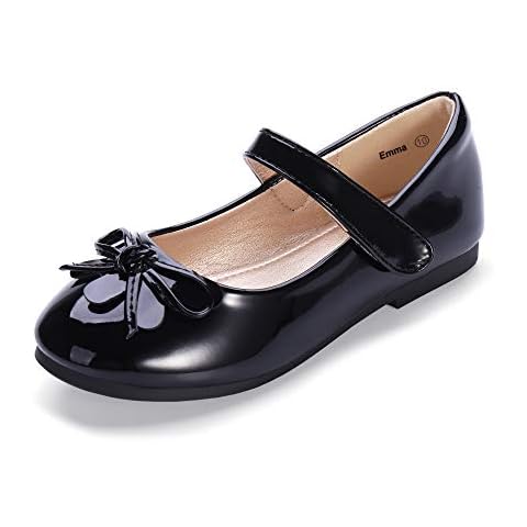 Hehainom Girls Dress Shoes, Flower Toddler/Little Kid Girl Shoes, Bowknot Mary Jane Ballerina Flat Shoes for School Party Cover