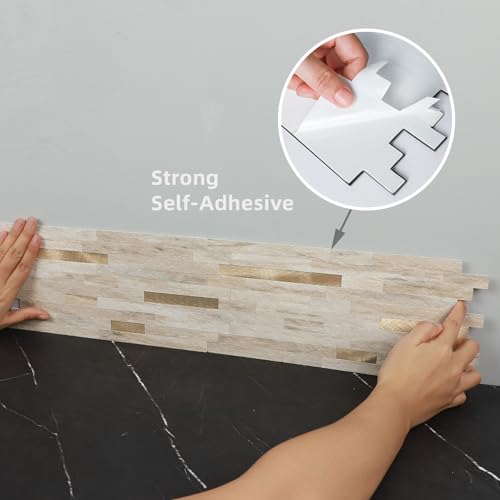 Azulejos de piedra 3D autoadhesivos para reformas rápidas 8