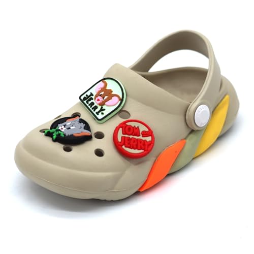 Image of SVAAR x Tom & Jerry Slingback Clog Shoes for Boys & Girls || Indoor & Outdoor Sandals Clogs for Kids with 6 Tom & Jerry Charms