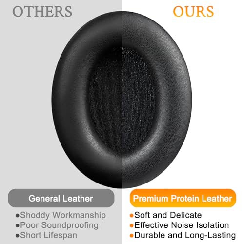 Image of SOULWIT Replacement Earpads for Sony WH-1000XM4 (WH1000XM4) Headphones, Ear Pads Cushions with Noise Isolation Foam, Added Thickness, Without Affecting Sensor - Black