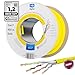 HB-DIGITAL 100m CAT.7 Netzwerkkabel LAN Kabel Verlegekabel AWG 23 Reines Kupfer S/FTP PiMF LSZH Halogenfrei RoHS-Compliant Ethernet Installationskabel Datenkabel PoE 10Gbit/s GHMT Zertifiziert Gelb Kabel Netzwerkkabel günstig Kaufen-HB-DIGITAL 100m CAT.7 Netzwerkkabel LAN Kabel Verlegekabel AWG 23 Reines Kupfer S/FTP PiMF LSZH Halogenfrei RoHS-Compliant Ethernet Installationskabel Datenkabel PoE 10Gbit/s GHMT Zertifiziert Gelb