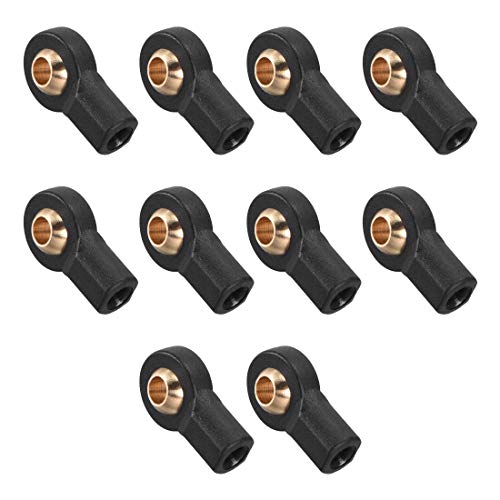 uxcell 10 Pcs M3 3.0xL15mm Lever Steering Linkage Tie Rod End Ball Head End without Screws and Nut for RC Robot