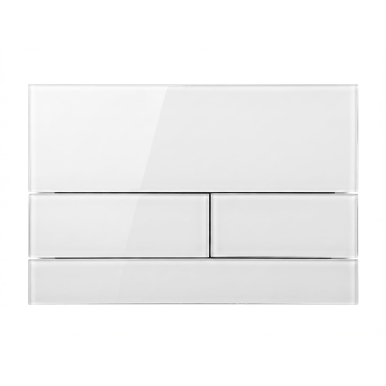 WC Betätigungsplatte Weiß Unterputz Dual Flush | Drückerplatte, Wandmontage, Modernes Design, Wasser sparen
