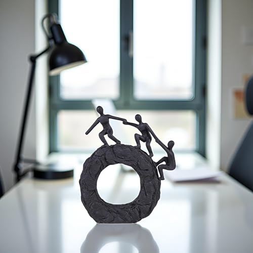 Abstract Sculptures - Living Room and Office Dynamic Climbing Wall Character Decoration, Black Statue 7x8x1.5 inches Elegant Black Home Decoration Gift Creativity - Image 3