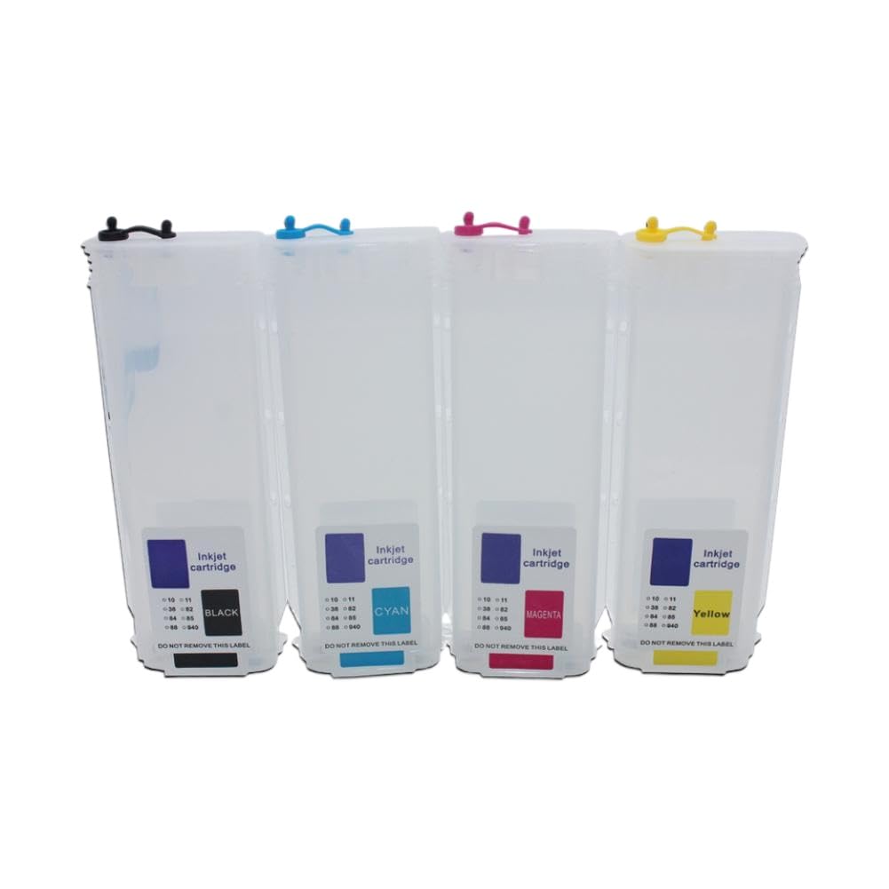 Cartouche d'encre Rechargeable avec Puce permanente Compatible with HP Designjet 10 82 500 800 500PS 800PS