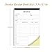 Invoice Receipt Book with Cardboard 2-Part Carbonless, 5.5
