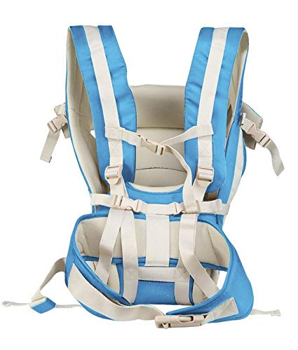 Image of Antil's Baby Carrier Bag /Adjustable Hands Free 4 in 1 Baby /Baby sefty Belt /Child Safety Strip /Baby Sling Carrier Bag /Baby Back Carrier Bag (Sky Blue) Front Carry Facing
