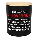 OASSIE Valentines Day Gifts for Her Him Women Men - I Love You Long Lasting Vanilla Lavender Scented Candle 10 oz - Birthday Couples Gifts for Boyfriend Girlfriend Husband Wife