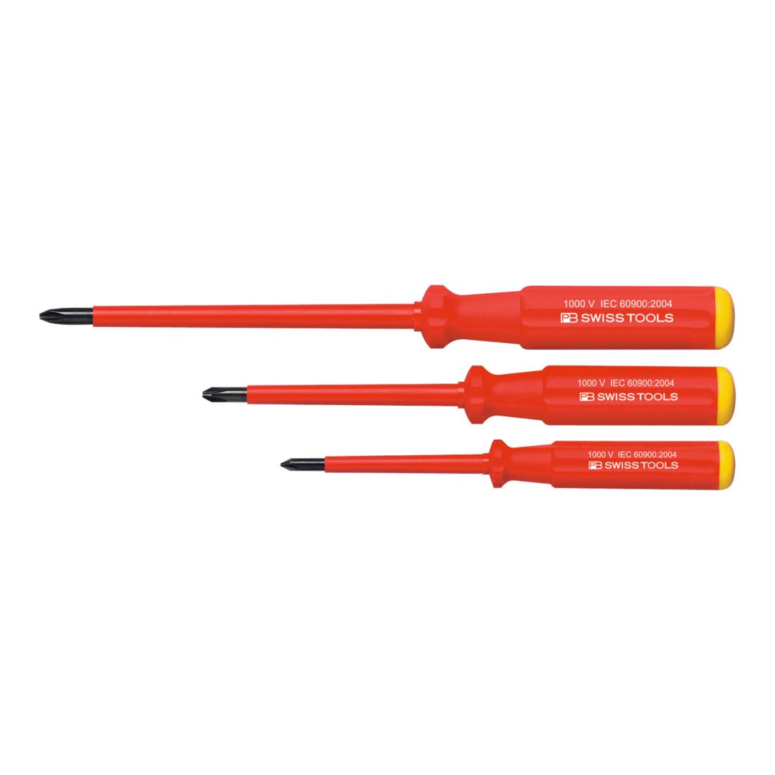 PB Swiss Tools Set di cacciaviti Phillips, SwissGrip, completamente isolati, 3 pezzi