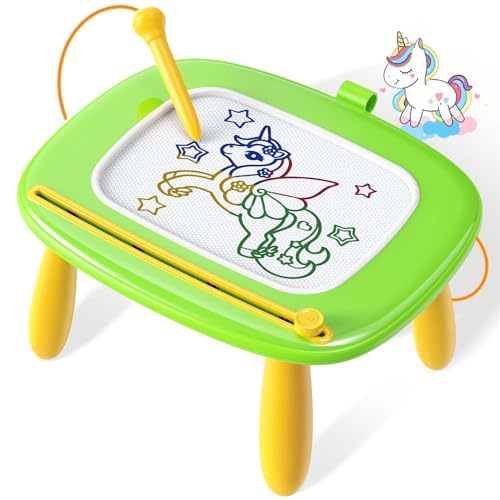 Image of Seimome Toddlers Toys Ages 1-3, Magnetic Drawing Board, Doodle Board Pad Learning and Educational Toys for 18 Months Baby 1-3 Yr Kids Birthday Gifts- Green