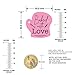 easykart labels 300 Baked with Love Stickers in Sheets, Pink Color in Hand Gloves Die Cut Design | 2