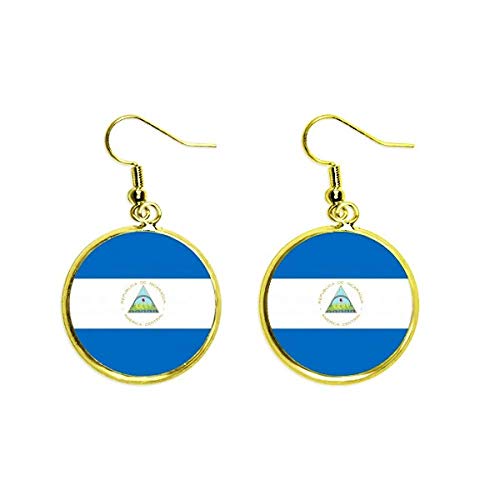 Pendientes de Nicaragua en oro para lucir orgullo en tus eventos especiales