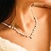 Yean Bride Silver Bridal Necklace Earrings Set Crystal Wedding Jewelry Set Rhinestone Choker Necklace for Women (A-Silver)
