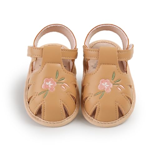 Image of Infant Baby Girls Boys Summer Sandals Premium Unisex Non Slip Rubber Soft Sole Breathable Toddler First Walker Outdoor Beach Shoes