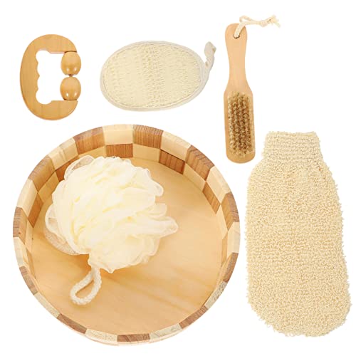 minkissy 1 Juego juego de baño cuidado personal manopla baño Kit de spa de cuerpo y pies guante exfoliante fregar piel kit de herramientas de bola de baño suministros de bolas de baño nylon