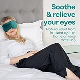 Medi Grade Heated & Cooled Eye Mask - Black Silk, 8.27in. x 3.74in., Pull On, Hot & Cold Therapy, HydroBead Technology, Color-Changing Safety, Ideal for Dry Eyes, Puffy Eyes, Migraine Relief - Image 9