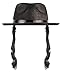 Dress Up America Jewish Rabbi Hat for Adults - Black Costume Fedora with Side Locks - One Size Fits Most