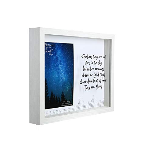 Pavilion Gift Company Perhaps They Are Not Stars In The Sky But Rather Openings Where Our Loved Ones Shine Down To Let Us Know They Are Happy 7.5X9.5 Inch Easel Back Vertical Picture Frame, Silver #TOP1