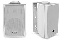 Audibax Elipse 5 Altavoces Sonorización HiFi 5 2 Vías Con Soporte Pared. Blancos Pareja