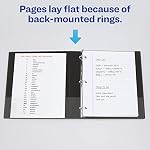 AVERY Legal Sized Binder, 1" Anneaux ronds, Noirs, 2 Les poches, 175 Capacité de la feuille (06400)