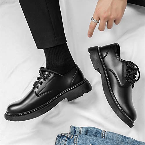 Zapatos de vestir para hombre con suela gruesa amortiguadora de cuero 2