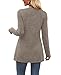 OFEEFAN Tops for Women Trendy Long Sleeve Tops Fashion Clothing Plus Size Winter Clothes for Women Sweaters Dressy Khaki 2Xl