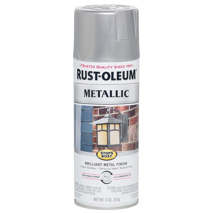 Image of Rust-Oleum 7271830-6PK Stops Rust Metallic Spray Paint, 11 oz, Silver, 6 Pack