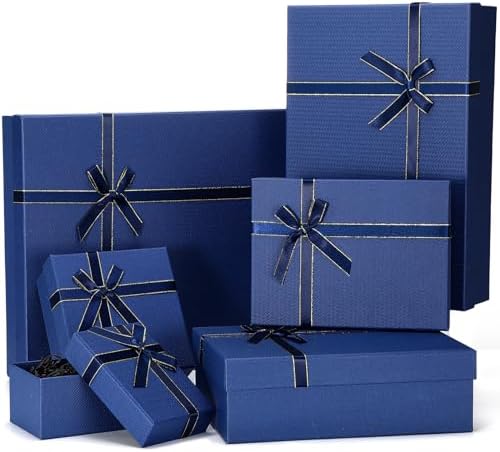 Tenceur 8 Pcs Round Gift Boxes With Lids For Presents Velvet - View #13