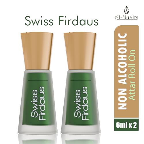 Image of Al-Nuaim Swiss Firdaus Attar Roll On - 6ml (Pack Of 2) |Luxury Scent with Long Lasting Fragrance Men