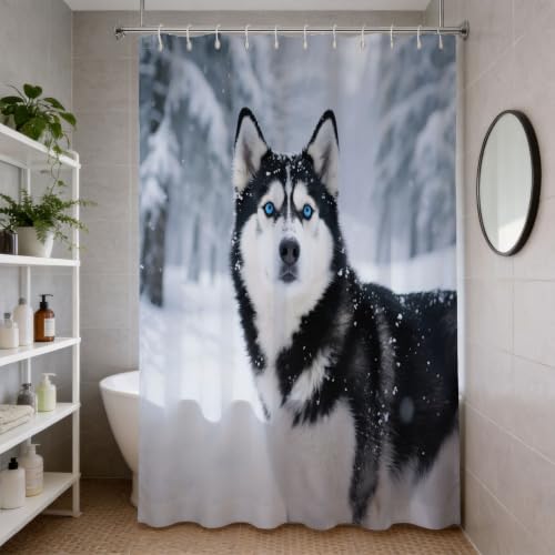 Rideau de douche 200x200 anti-moisissure en polyester 3D