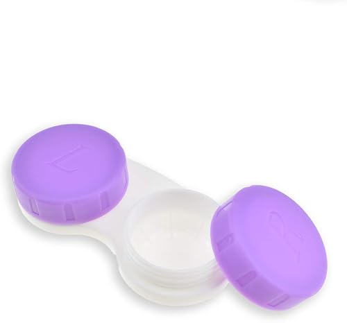 Miniatura 13 de HAHIYO Estuche para Lentes de Contacto Caja Soporte Diámetro 25mm Duradera Impermeable Ligera Conveniente para Ojos Izquierdo/Derecho Contenedor de