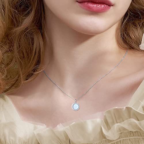 ONEFINITY Opal/Turquoise Urn Necklaces for Ashes Sterling Silver Opal Cremation Jewelry for Ashes Memory Jewelry for Women2