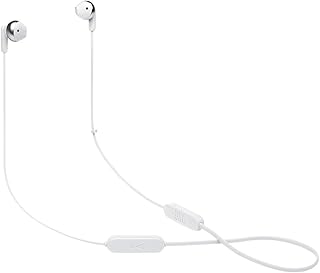 JBL Tune 215 - Bluetooth Wireless in-Ear Headphones with 3-Button Mic/Remote and Flat Cable - White