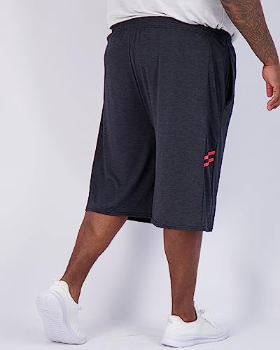 Image of Real Essentials Men's Big & Tall 3-Pack Dry Fit & Mesh Active Athletic Perfomance Shorts (3X-5X)