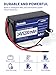 Noczeaulia 24V 5.2Ah Lithium Battery with 25.2V 1A Charger, 24V Rechargeable Battery for LED Strips and DIY Projects Black