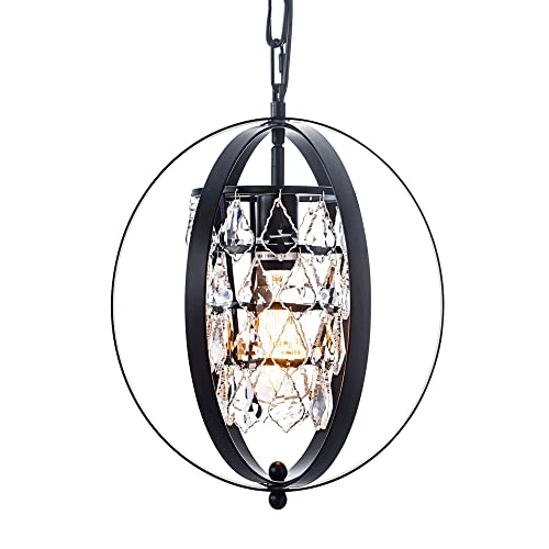 Suspension cage en métal noir pour éclairage décoratif anti-éblouissement