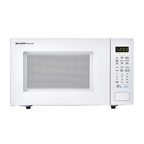 Sharp SMC1441CW Countertop Microwave Oven 1.4 cu. ft. 1000 Watts, White (Renewed)