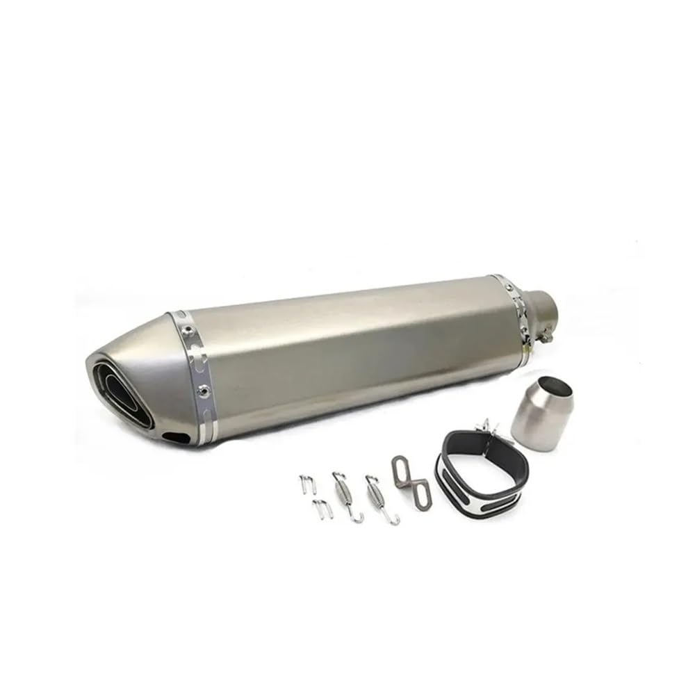 Uniwersalny tłumik wydechowy motocykla 470 mm, aluminiowa rura ucieczkowa Moto pasuje do większości rowerów 125-1000 cm3(Type F with sticker)