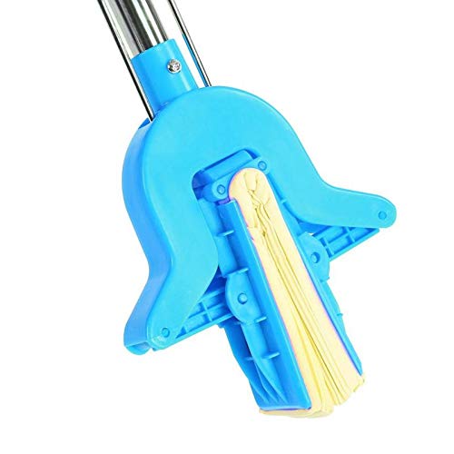 Balai éponge auto-comprimant avec serpillère microfibre rotative à plat noir - 2