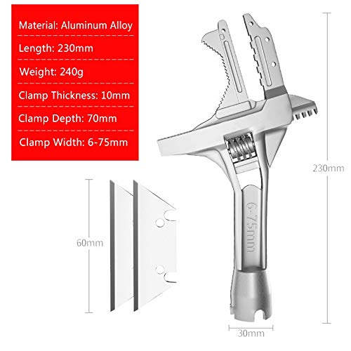 Klucz nastawny duży klucz otwierający klucz ze stopu aluminium uniwersalny klucz do rur narzędzie ręczne do naprawy baterii w łazience