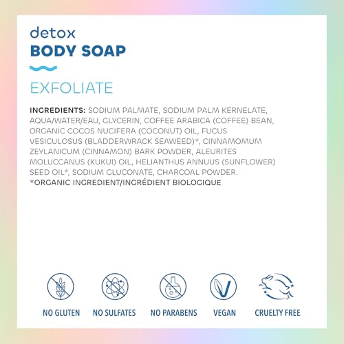 Seaweed Bath Co. Exfoliate Detox Body Soap, 3.75 Ounce, Sustainably Harvested Seaweed, Charcoal (Packaging May Vary) - Image 5