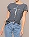 Qrupoad Women Faith T-Shirt Christian Inspirational Shirt Summer Causal Dandelion Graphic Tees for Religious Gift Grey